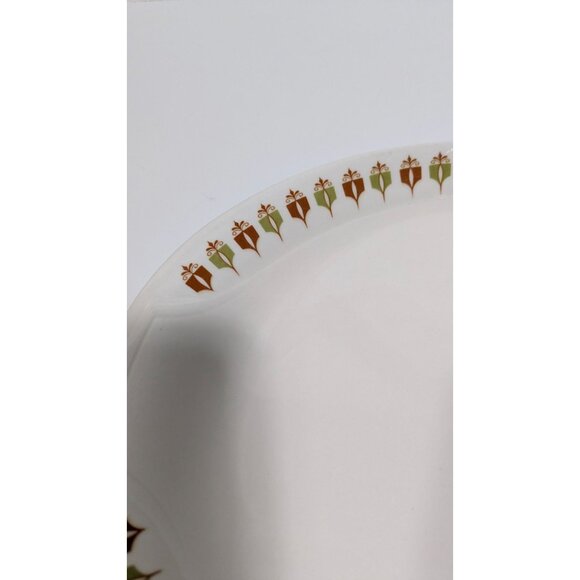 Syracuse Syralite Captains Table Oval Serving Platter Plate White Floral Vintage - Picture 3 of 10